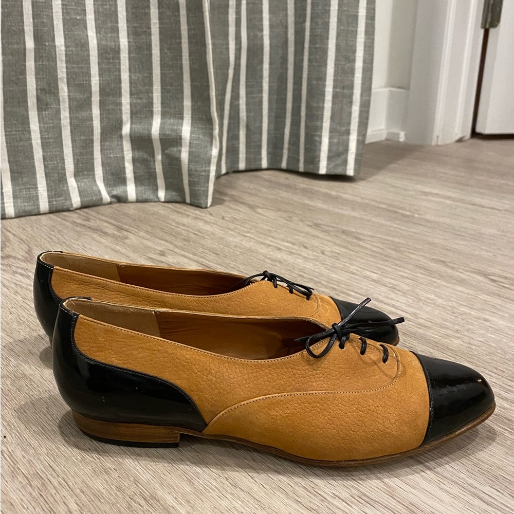 Vintage Natale Genuine Leather Two-Tone Oxford Shoes Size 6.5